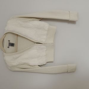 Authentic Rabbit Fur Sweater with Crystals